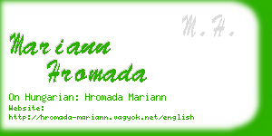 mariann hromada business card